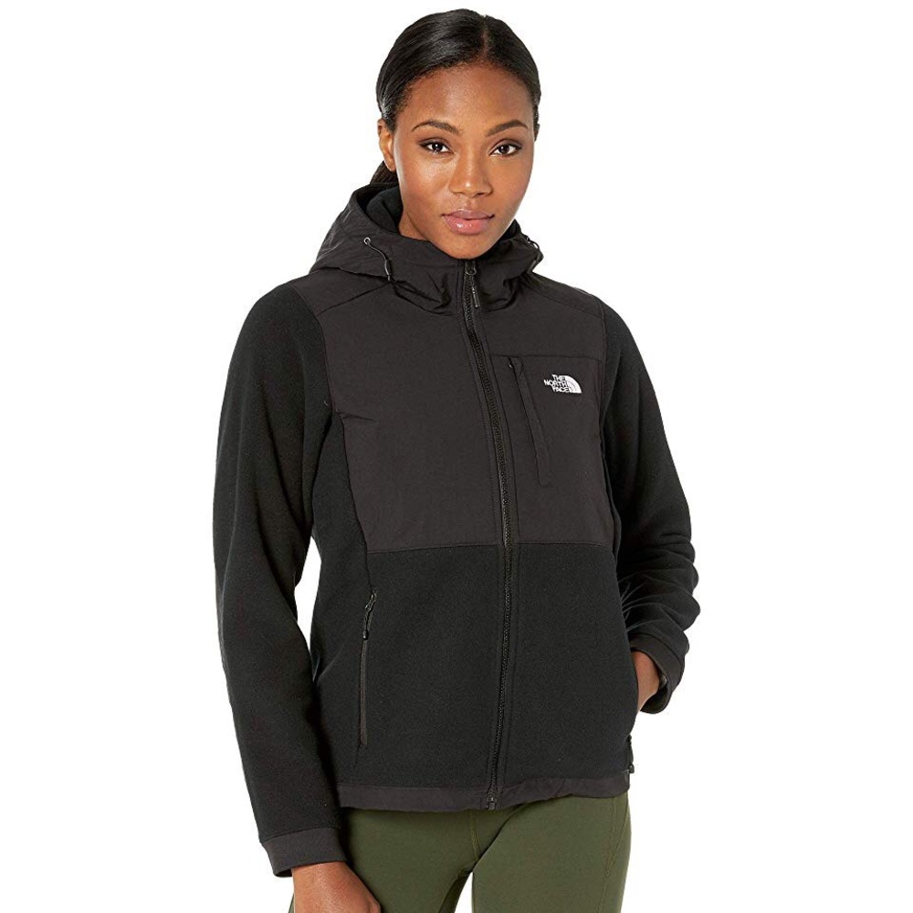 Hooded Black North Face Denali Jacket